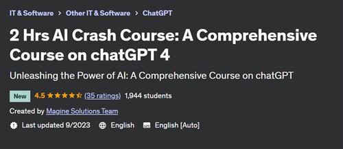 2 Hrs AI Crash Course – A Comprehensive Course on chatGPT 4