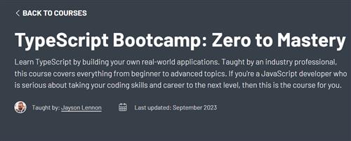 ZerotoMastery – TypeScript Bootcamp – Zero to Mastery