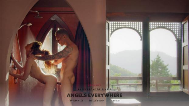 Angels Everywhere - Evelin Elle, Molly Devon, Sofilie (Huge Cock, Summer Col) [2023 | HD]