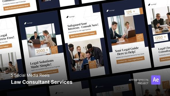 Videohive - Social Media Reels - Law Consultant Services After Effects Template 47671210