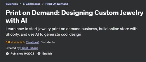 Print on Demand – Designing Custom Jewelry with AI