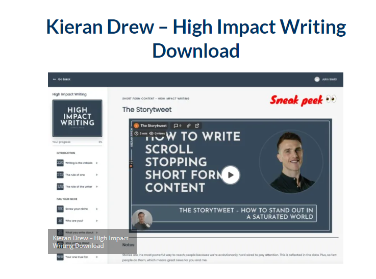 Kieran Drew – High Impact Writing Download 2023