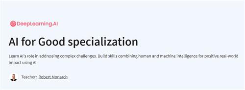 Coursera – AI for Good Specialization