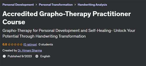 Accredited Grapho–Therapy Practitioner Course