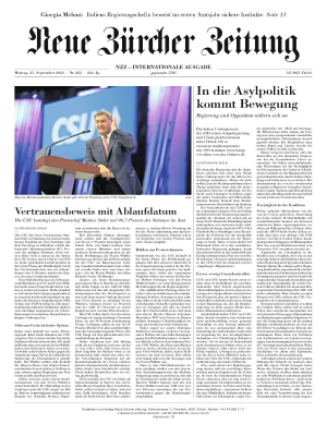 Neue Zürcher Zeitung International - 25. September 2023