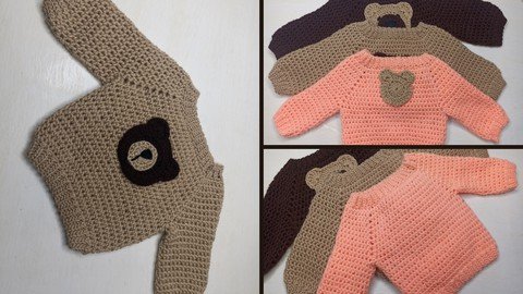 Crochet Baby Sweater 0–24 Months For Absolute Beginners