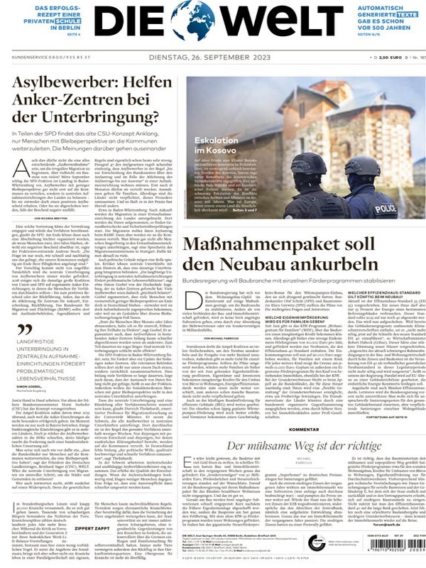 DIE WELT - 26. September 2023