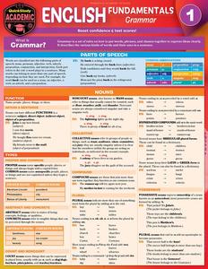 English Fundamentals 1 – Grammar (QuickStudy Academic)