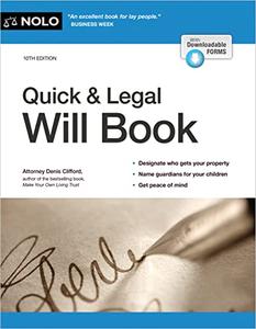 Quick & Legal Will Book, 10th edition
