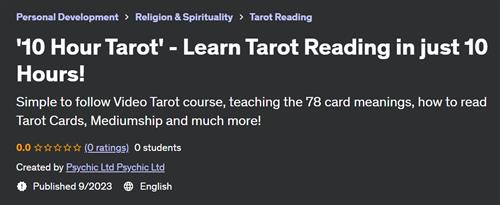 '10 Hour Tarot' – Learn Tarot Reading in just 10 Hours!