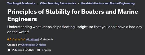 Principles of Stability for Boaters and Marine Engineers