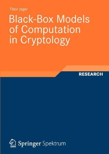 Black–Box Models of Computation in Cryptology