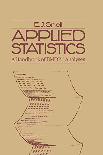 Applied Statistics A Handbook of BMDP™ Analyses