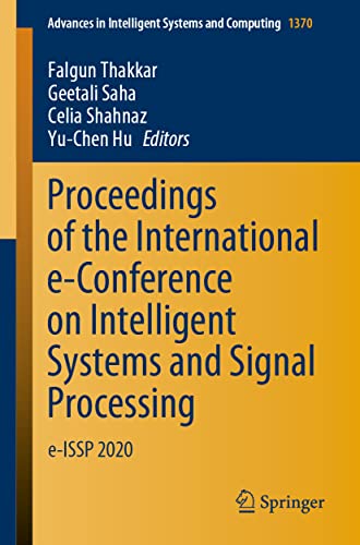 Proceedings of the International e–Conference on Intelligent Systems and Signal Processing e–ISSP 2020 