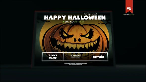 Videohive - Halloween Logo Card 48285743