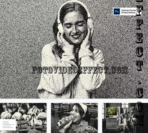 Stamp Poster Photo Effect - 42244385 - 523J6AT