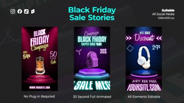 Videohive - Black Friday Sale Stories 48239455