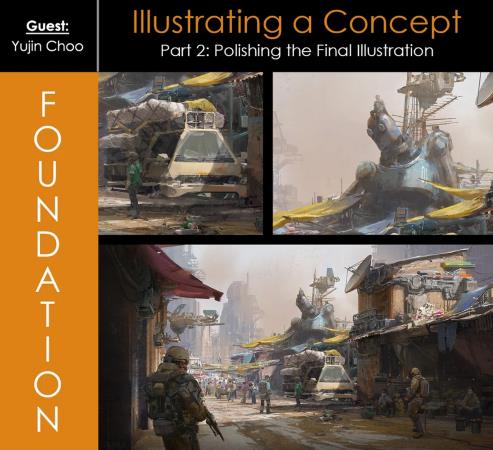 Foundation Patreon – Illustrating a Concept – Part 2 : Polishing the Final Illustration w Yujin Choo