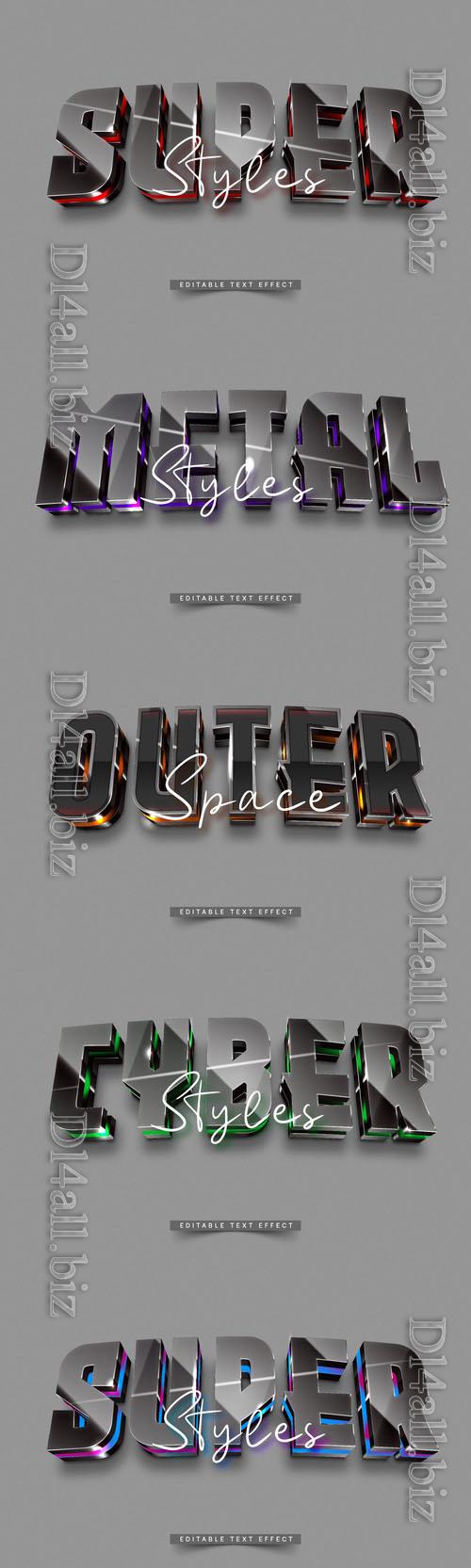 Vector 3d text editable, text effect font vol 4