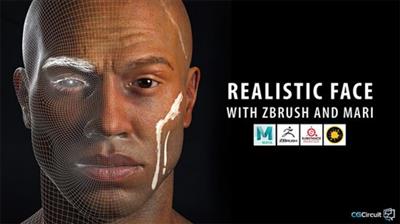 Realistic Face with Zbrush and  Mari