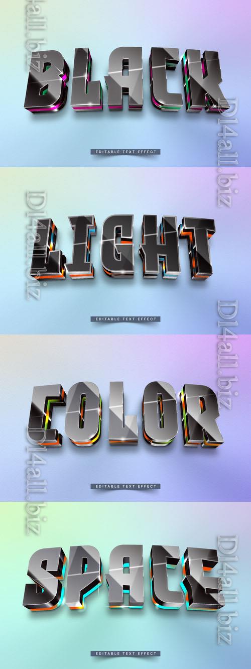 Vector 3d text editable, text effect font vol 9