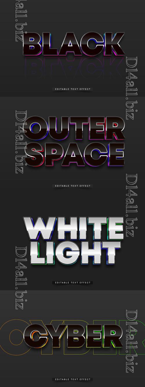 Vector 3d text editable, text effect font vol 21