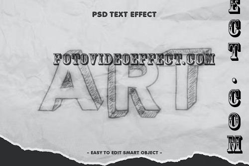 Pencil Art Textured Paper Cut Text Effect - 84P5ZQH