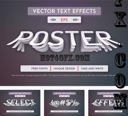 Poster Paper - Editable Text Effect, Font Style - PX6UB8D