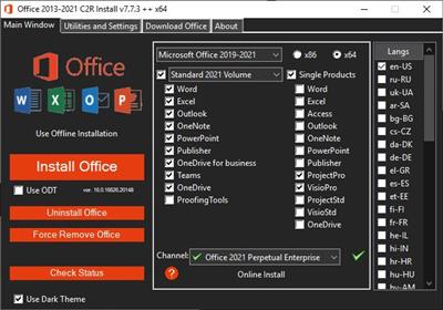Office 2013-2021 C2R Install / Install Lite  7.7.3