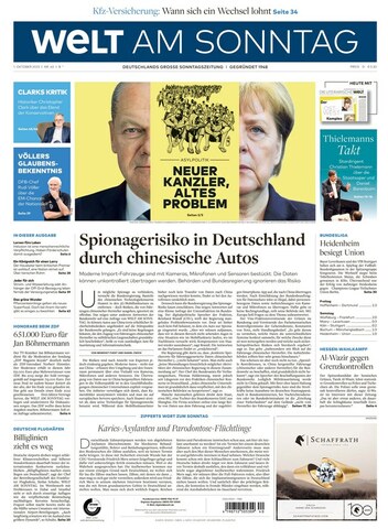 Die Welt am Sonntag - 01. Oktober 2023