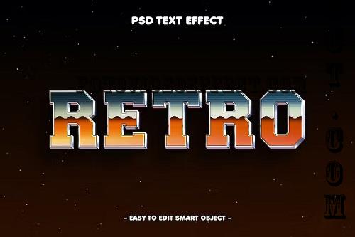 Retro 3D PSD Text Effect - RJEKFMK