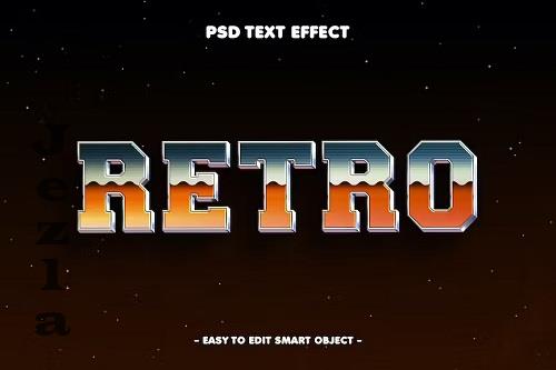 Retro 3D PSD Text Effect - RJEKFMK