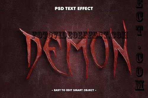 Horror Demon Grunge Textured Text Effect - 28CLWSW