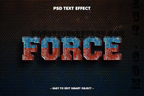 Force Grunge Textured 3D Text Effect - 7EDSD83