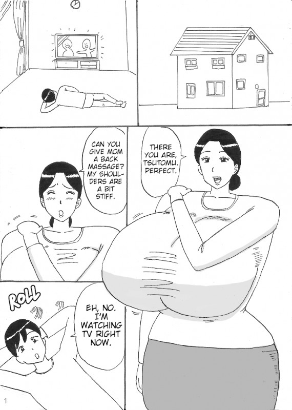 [Konbu-maru] Mama ni Oppai Massage [English] Hentai Comic