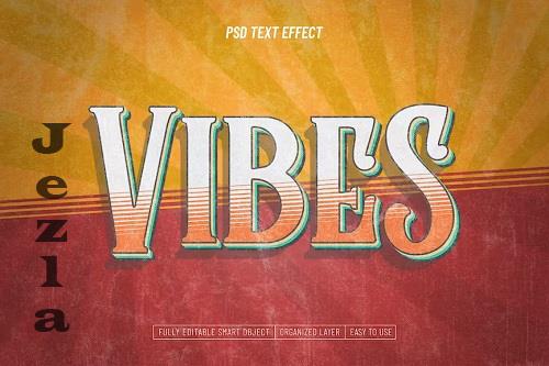 Vintage Vibes Grunge Textured Text Effect - 4PKJMEB