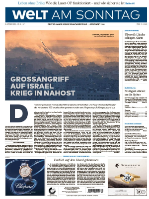 WELT AM SONNTAG - 08. Oktober 2023