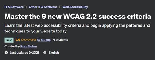 Master the 9 new WCAG 2.2 success criteria