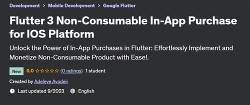 Flutter 3 Non–Consumable In–App Purchase for IOS Platform
