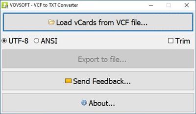 VovSoft VCF to TXT Converter 2.8.0  Multilingual Cf71d14118d1cd3a9f0a0f30efe65aaf