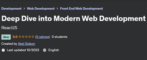 Modern Web Development using React