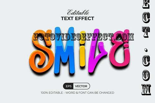 Smile Text Effect Colorful Style - 42302609