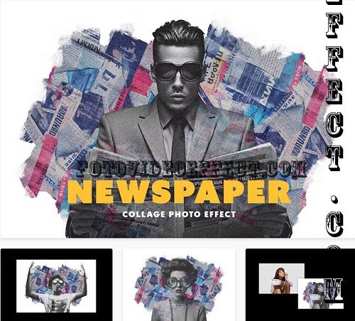 Retro Newspaper Collage Photo Effect - 42301146