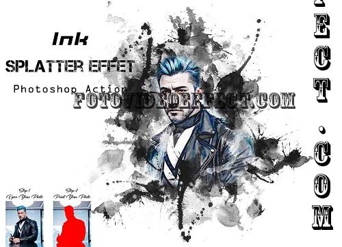 Ink Splatter Effect Photoshop Action - 42235701
