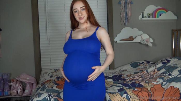 Michelle Milkers Aka Lil Purrmaid  -  Pregnant In Blue (FullHD 1080p) - Onlyfans - [2023]
