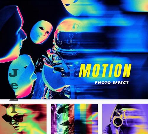 Motion Photo Effect with Acid Colors - 42308972