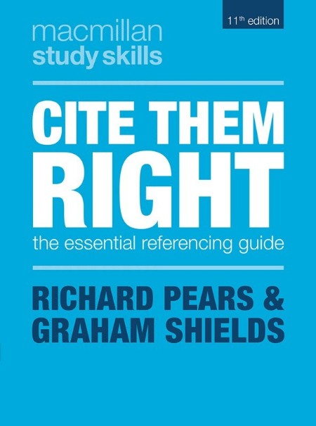 Cite Them Right - The Essential Referencing Guide, 11th Edition 5de54c16d6f317865ee2feabad135390