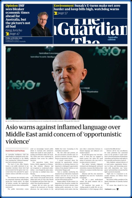 The Guardian Australia - 13 October 2023 2859a27305e9238ebe31adb392bbe338