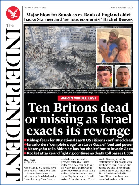 The Independent - 10 October 2023 16069591250ccd3cc4b4c8865e2837b3