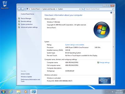Microsoft Windows 7 Ultimate SP1 Multilingual Preactivated October  2023